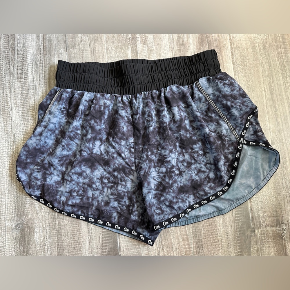 ZYIA Black Tie-Dye Athletic Shorts
